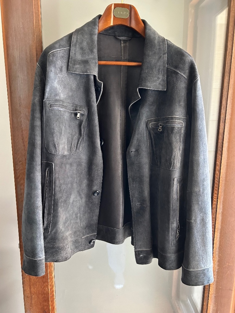 Robert Comstock Blue Suede Coat